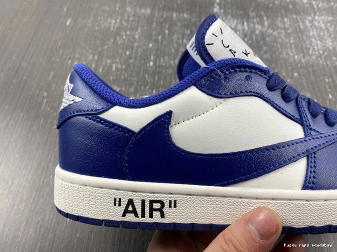 Rep Husky JORDAN X CUSTOM 1 AIR SCOTT OFF-WHITE TRAVIS X DM7890-101 0731